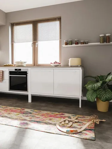 benuta Teppich Casa, rechteckig, Höhe: 11 mm, Teppich Wohnzimmer, Esszimmer, Schlafzimmer, Flur, Farbenfroh, Retro