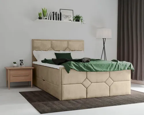 Home affaire Boxspringbett Ambre, mit Taschen-Federkernmatratze