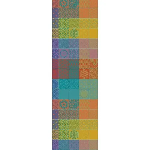 Garnier Thiebaut Tischläufer Mille HANA Floralies – 55 x 180 cm - Hochwertiger Tischläufer aus 100% Baumwolle mit elegantem Jacquard-Muster. Ideal für festliche Anlässe oder kreative Tischgestaltungen.
