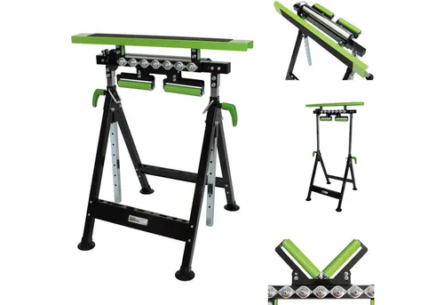 X Multifunktions-Arbeitsbock - Höhenverstellbar Klappbock für 200 kg, 4 in 1 mit V-Rollen und ideal für flexibles Arbeiten