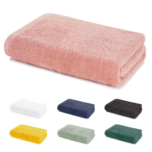 Lavea® Mexico Saunatuch Frottier aus 100% Baumwolle, Saunahandtuch für Damen und Herren, Walkfrottier 500 g/m², 60 °C, trocknergeeignet, Standard 100 by Oeko-TEX Zertifiziert, 80 x 200 cm, Altrosa