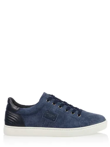 DOLCE & GABBANA Sneaker für Herren in Blau - Moderne knöchelhohe Sneaker aus 100% Kalbsleder, ideal für einen lässigen Look und perfekten Tragekomfort.
