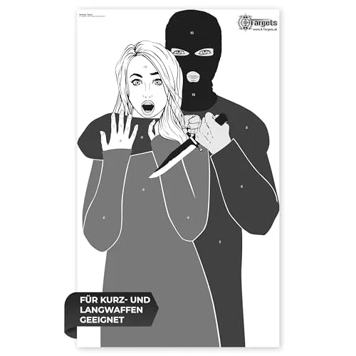 Große Zielscheiben Hostage Target / 53 x 84 cm/Papier 120g/m² (20 Stück)