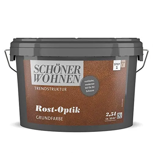 Rost-Optik Grundfarbe 2,5 l von Schöner Wohnen - Farben für kreative Projekte, ideal für rustikale Akzente und einfache Anwendung auf verschiedenen Oberflächen.