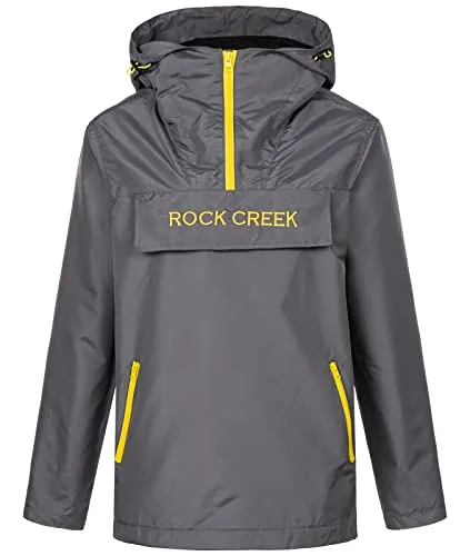 Rock Creek Damen Windbreaker D-474 Dunkelgrau M - Sportliche Rock Creek Übergangsjacke für Damen, wind- und wasserabweisend. Ideal für aktive Tage im Freien, mit warmem Fleecefutter und praktischen Taschen. Hoher Tragekomfort und Bewegungsfreiheit für jedes Abenteuer.