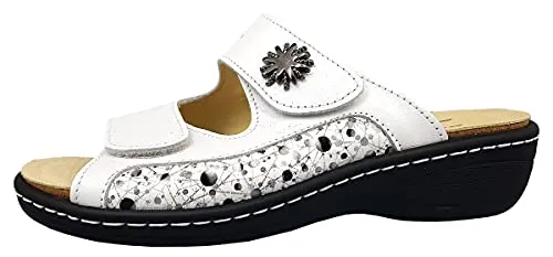 Belvida Damenschuhe Hausschuhe Pantolette Weiß Freizeit, Schuhgröße:EUR 39