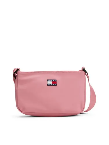 Tommy Jeans TJW DAILY SHOULDER BAG - Stylische Damen Umhängetasche in Rosa mit Logo-Schriftzug, ideal für Freizeit und Alltag. Verstellbarer Schulterriemen und praktische Innenfächer bieten Komfort und Funktionalität.