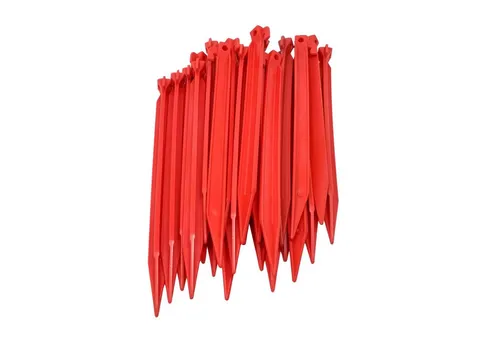 ToCi Zelthering 24x Kunststoff Heringe 30cm Rot Zeltheringe für weiche & sandige Böden