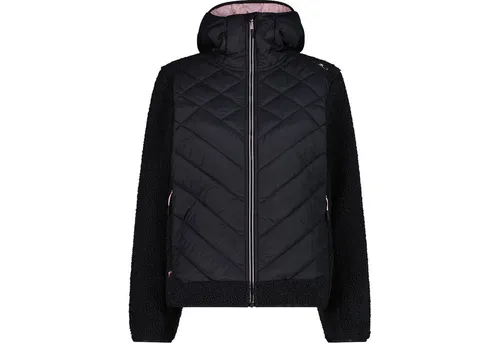 CMP Woman Jacket Hybrid FIX Hood antracite (U423) 38 - Funktionsjacke für Damen mit Primaloft Black Rise Isolierung aus 100% recycelten Materialien, ideal für Skitouren und Outdoor-Aktivitäten, atmungsaktiv und komfortabel.