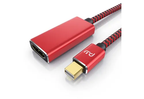 Primewire Audio- & Video-Kabel, Mini DisplayPort, HDMI Typ A (15 cm), 4K mDP zu Hdmi 2.0 Adapter / Kabel, 4K@60Hz,Thunderbolt 1 - 2 - 0,15m