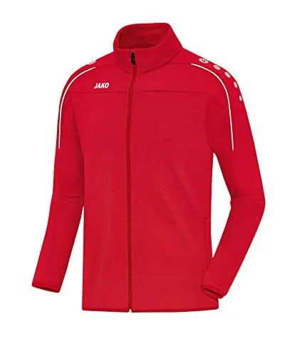 JAKO Classico Freizeitjacke Damen Rotweiss, Größe 42 - Funktionsjacken für Damen mit optimalem Tragekomfort, ideal für Freizeit und Sport. Stilvolles Design in Rot-Weiß.