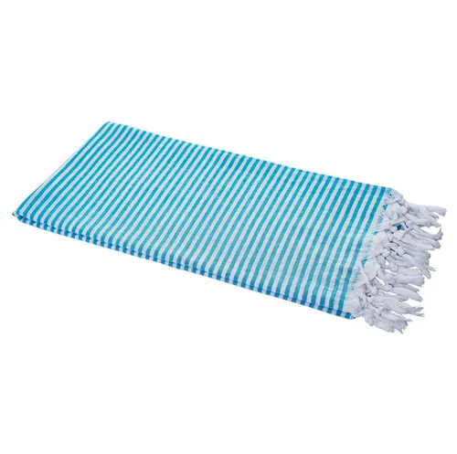 Hamamtuch Fouta Streifen türkis leicht hauchzart Pestemal 90x180 cm 100% Cotton