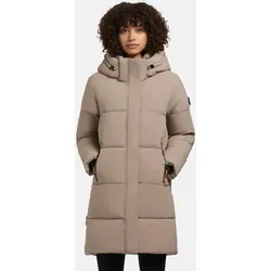 khujo Damen Mantel Haya - Lange Steppjacke mit abnehmbarer Kapuze - Funktionsjacken: Wasserabweisend, winddicht und mit optimalem Tragekomfort für kalte Wintertage. Perfekt für moderne Streetstyles und Outdoor-Aktivitäten.