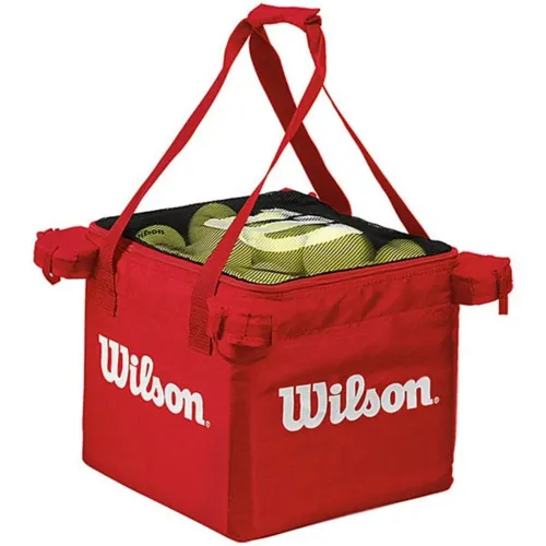 Wilson Balltasche für 150 Bälle - rot - Trainerbedarf mit Platz für ca. 150 Bälle, ideal für Trainer und Sportler, robustes Material und praktischer Tragegriff.