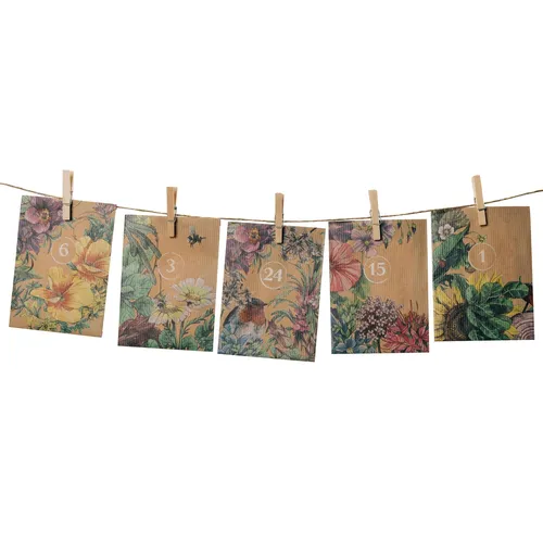 Adventskalender 'Do-It-Yourself' - 24 Tütchen mit Schnur, Klammern & Nägeln
