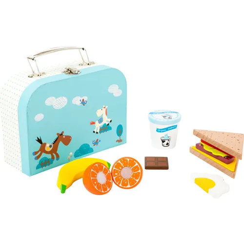 Lunchbox/Koffer mit Lebensmitteln aus Holz von small foot