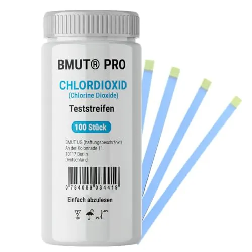 100x Teststreifen Chlordioxid Lösung (CDL/CDS) Schnelltest Wasser 0-500 ppm