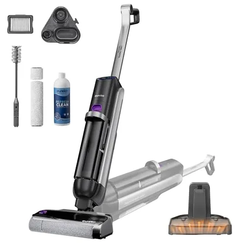 Eureka RapidWash NEW630: Kabelloser Nass Trockensauger - Nass- & Trockensauger mit 21600 Pa Saugkraft, 170° Neigung und Selbstreinigung für mühelose Reinigung unter Möbeln – ideal für Haushalte mit Haustieren.