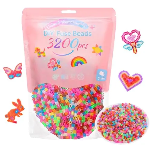 VynyQoo 2026 New Glitzer Bügelperlen 3200 Stück