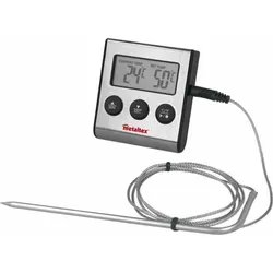 METALTEX Digital-Thermometer - Präzises Digital-Thermometer für Grill und Backofen bis 250 °C, mit Magnet-Hängevorrichtung und Alarmfunktion für perfekte Garzeiten.