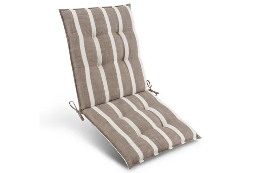 Beautissu Premium Niedriglehner Auflage Gartenstuhl 100x50cm - Polster für Stühle & Sessel mit 8 cm dickem PU-Schaum für höchsten Sitzkomfort, rutschfest und UV-beständig – ideal für Garten, Terrasse oder Balkon.