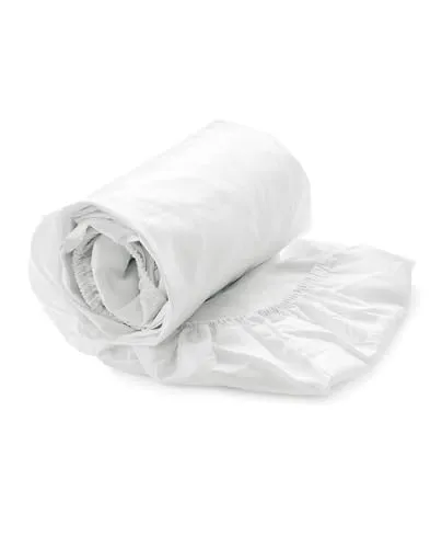 Heckett & Lane Spannbettlaken Elementi 100% Baumwolle Mako Satin Weiß 40cm Steghöhe 90 x 210-220 cm