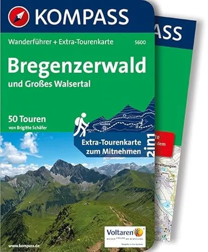 Produktbild Bregenzerwald und Großes Walsertal: Wanderführer mit Extra-Tourenkarte 1:40.000, 50 Touren, GPX-Daten zum Download (KOMPASS Wanderführer, Band 5600)