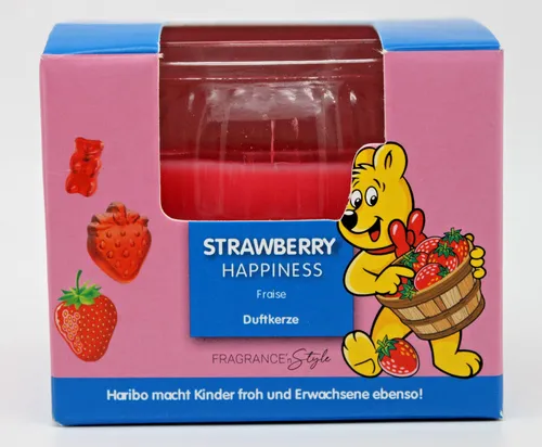 Duftkerze HARIBO Strawberry Happiness 85g  Scented Candle Geschenk *NEU*