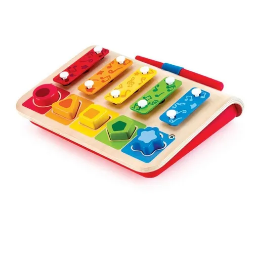 Hape Xylophon-Piano mit Farben- und Formensortierfunktion - Klaviere & Keyboards – Multifunktionales Musikinstrument: Spielzeug & Musikinstrument in einem, fördert das Erkennen von Formen und Farben und sorgt für stundenlangen Spielspaß.