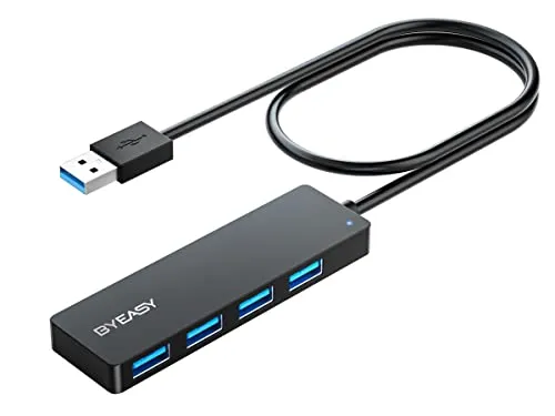 BYEASY USB Hub, 4 Port USB 3.1 Hub Typ A Ultra Slim Extra Leicht Portable Data Hub, Datenhub für iMac Pro, MacBook Air, Mac Mini/Pro, Surface Pro, Notebook PC, Laptop, USB Flash Drives, Mobile HDD