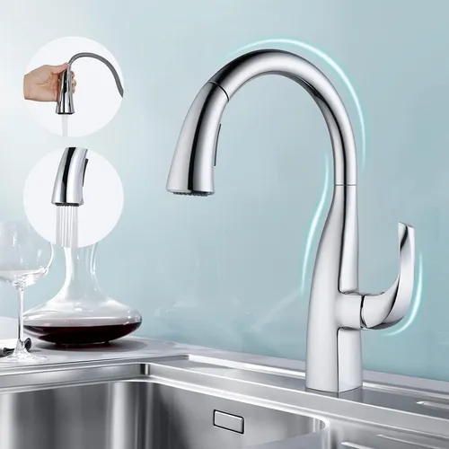 Wasserhahn Küche Ausziehbar 360° Schwenkbar Edelstahl