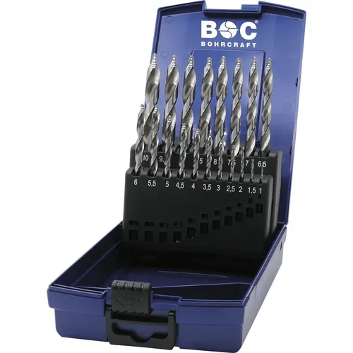BOHRCRAFT Spiralbohrer-Kassette Turbo Step 19-teilig