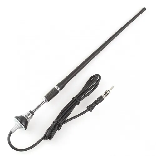Universal Antennenstab mit Kabel AM / FM Fahrzeugantenne in Schwarz ca. 40 cm
