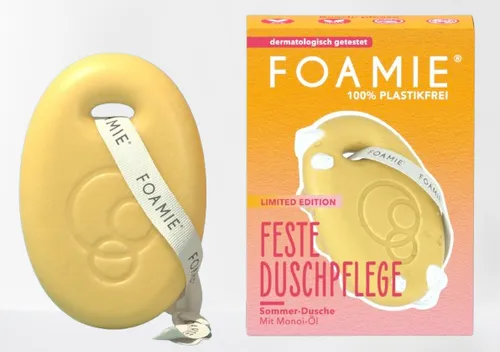 Foamie Feste Duschpflege Monoi-Öl, Pflege 3-in-1: Reinigt, pflegt, massiert
