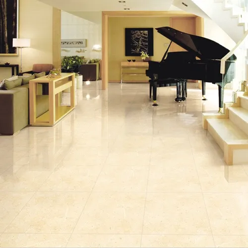 Echter Marmor Natursteinfliesen 60x60 cm - Edler Bodenbelag - Glänzende beige Marmorfliesen im modernen Design, ideal für den Innenbereich. Mit 2 cm Stärke und 30m² Fläche bringen sie Eleganz in jedes Zuhause.