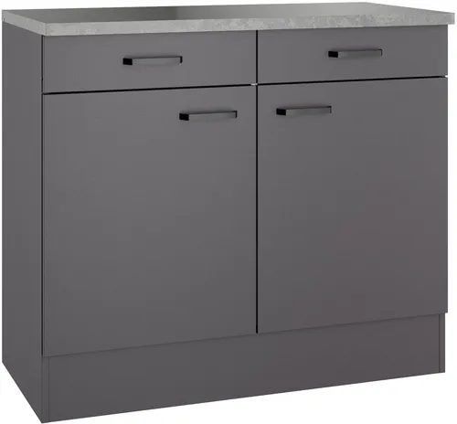 OPTIFIT Unterschrank OPTImulti Breite 100 cm, Tiefe 50 cm, mit 2 Türen, 2 Schubkästen, 1 Einlegeboden