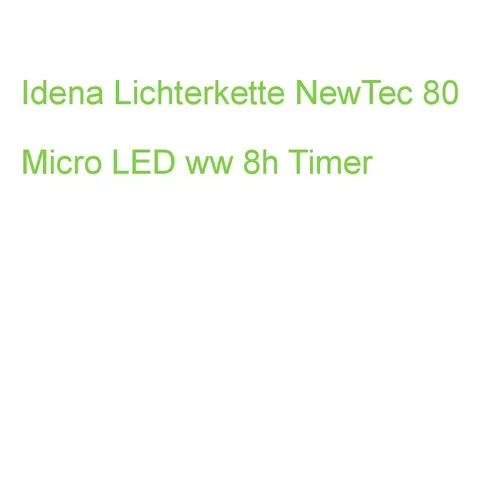 Idena Lichterkette 80 Micro LED warmweiß 8h Timer 12,9m (4064997313402)