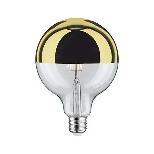 Paulmann 28678 LED Lampe Filament G125 6W Leuchtmittel Kopfspiegel Gold 2700K Warmweiß dimmbar E27