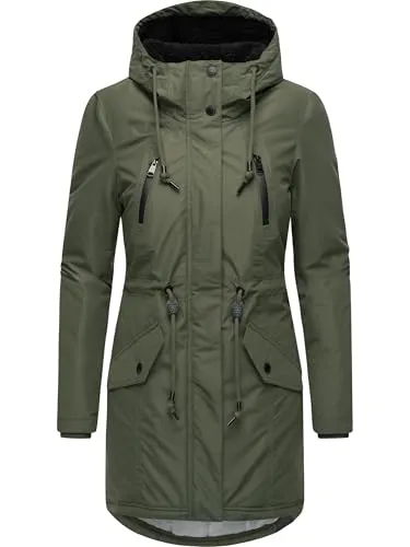 Produktbild Ragwear Damen Wintermantel Elsien YOUMODO Dark Olive Gr. XXL – Atmungsaktiv und Wasserdicht