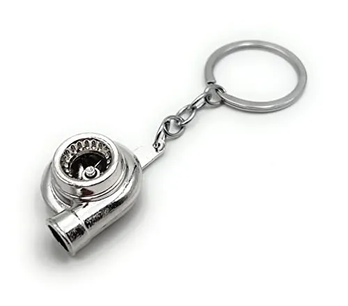 H-Customs Turbolader Abgasturbolader Auto Tuning silber Schlüsselanhänger Anhänger silber