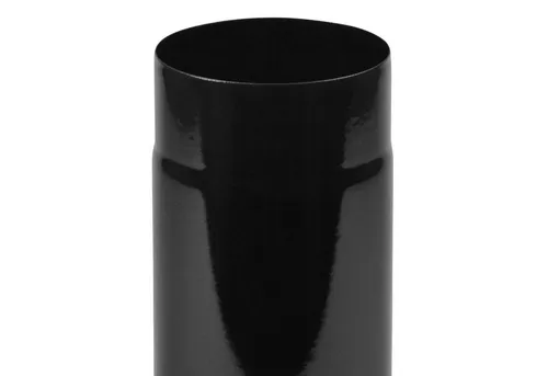 Rauchrohr / Ofenrohr Emaille 120mm - 250mm Schwarz D120 - Kaminrohr aus emailliertem Stahlblech, temperaturbeständig bis 600°C, ideal für effiziente und sichere Abgasführung.