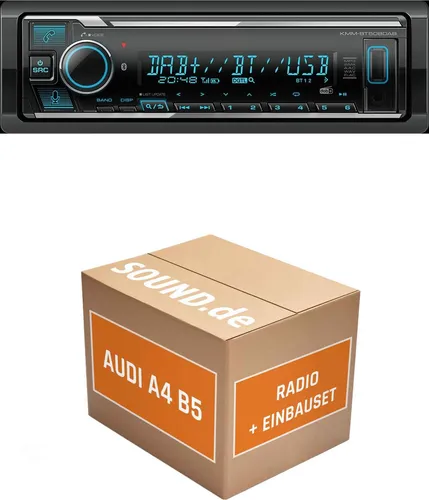 Kenwood KMM BT508DAB Autoradio Einbaupaket für Audi A4 B5