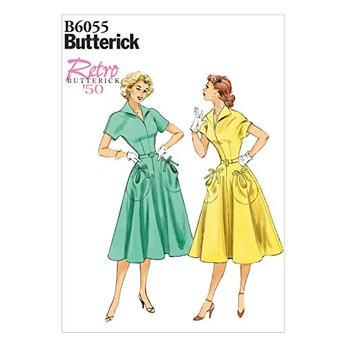 Butterick BTK 6055 A5 (6-8-10-12-14) Schnittmuster zum Nähen, Elegant, Extravagant, Modisch