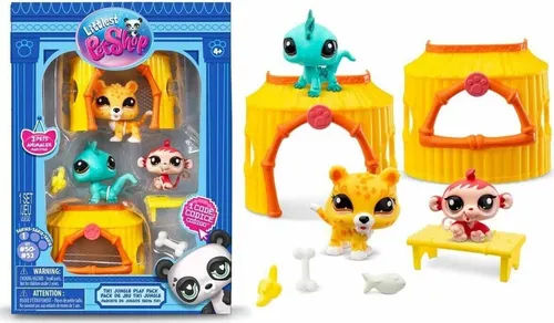 TM TOYS Littlest Pet Shop Dschungel-Set + 3 Figuren LPS00515