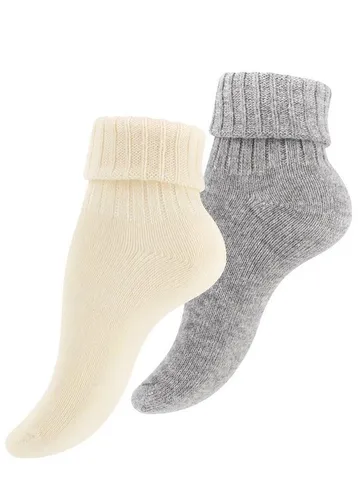 Cotton Prime® Norwegersocken Alpaka Socken mit Umschlag (2-Paar) wärmend und weich