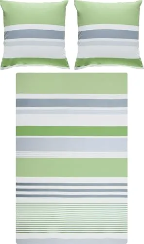 REDBEST Bettwäsche Garnitur Renforcé 80x80 cm / 200x200 cm - Bettwäsche-Sets aus 100% Baumwolle, anschmiegsam und strapazierstark mit praktischem Reißverschluss für einfaches Beziehen.