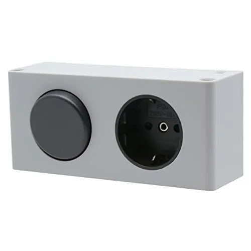 Steckdosen-Box mit Schalter – Energiebox für Möbelintegration