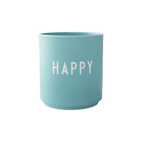 Design Letters Lieblingsbecher Aqua HAPPY Tasse in blau von DESIGN LETTERS