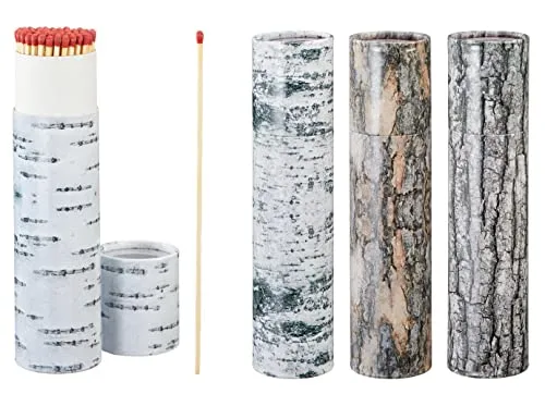 itsisa Lange Streichhölzer Baumrinde (4er Set) Kaminstreichhölzer, Kaminhölzer, Zündhölzer, Kaminanzünder
