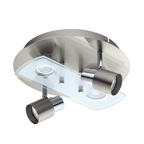 Eglo Lampe Leuchte Wohnraumleuchte Wohnlampe Wandlampe Elektroleuchte DL/4 Chrom/Nickel-m. Pawedo-SD